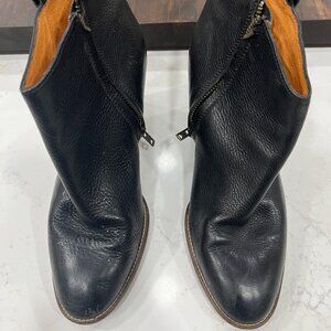 Madewell Ames Leather Zip-Side Ankle Boots | True Black | Women’s Size 10
